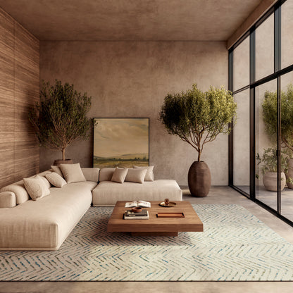 Nourison Home Colorado  Ivory Green  Contemporary