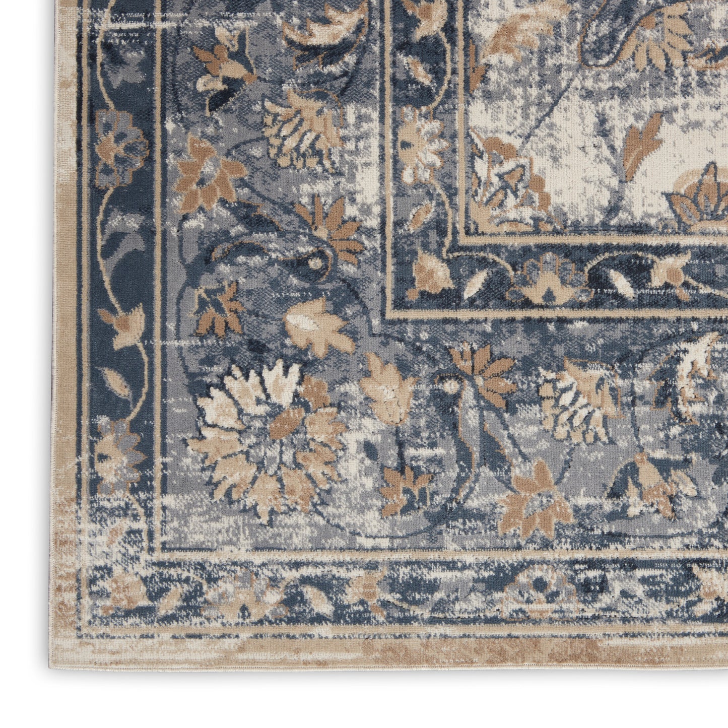 Nourison Home Malta  Blue Ivory  Traditional