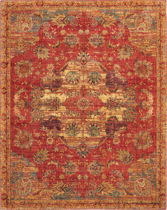Nourison Home Jewel  Red  Traditional