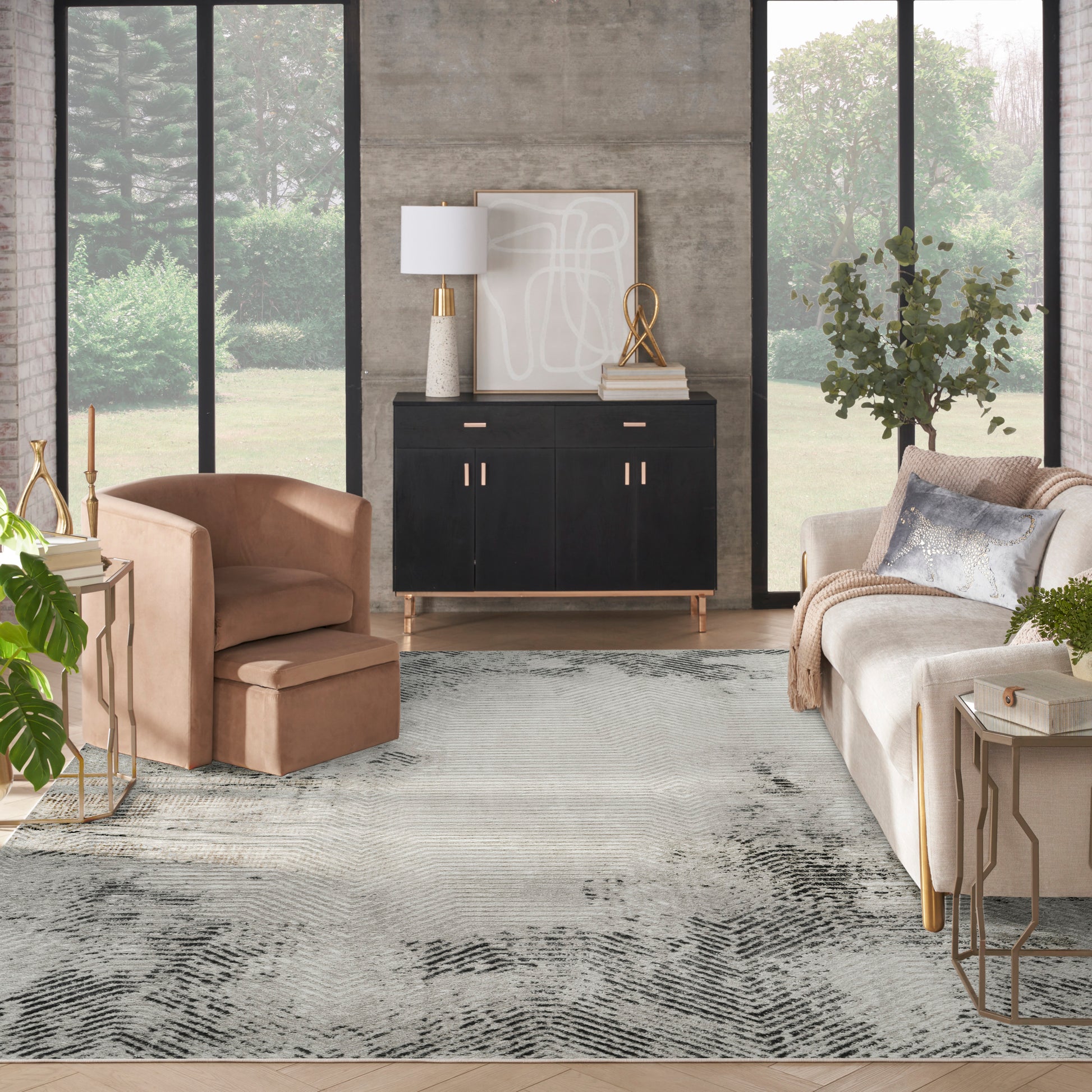 Nourison Home Dekor  Grey Charcoal  Contemporary