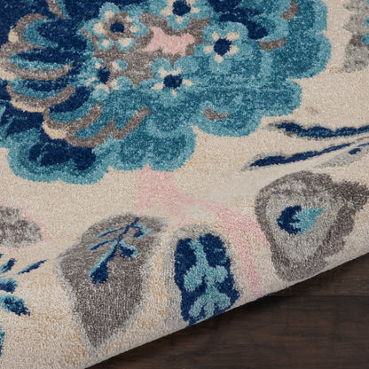 Nourison Home Tranquil  Ivory Light Blue  Contemporary