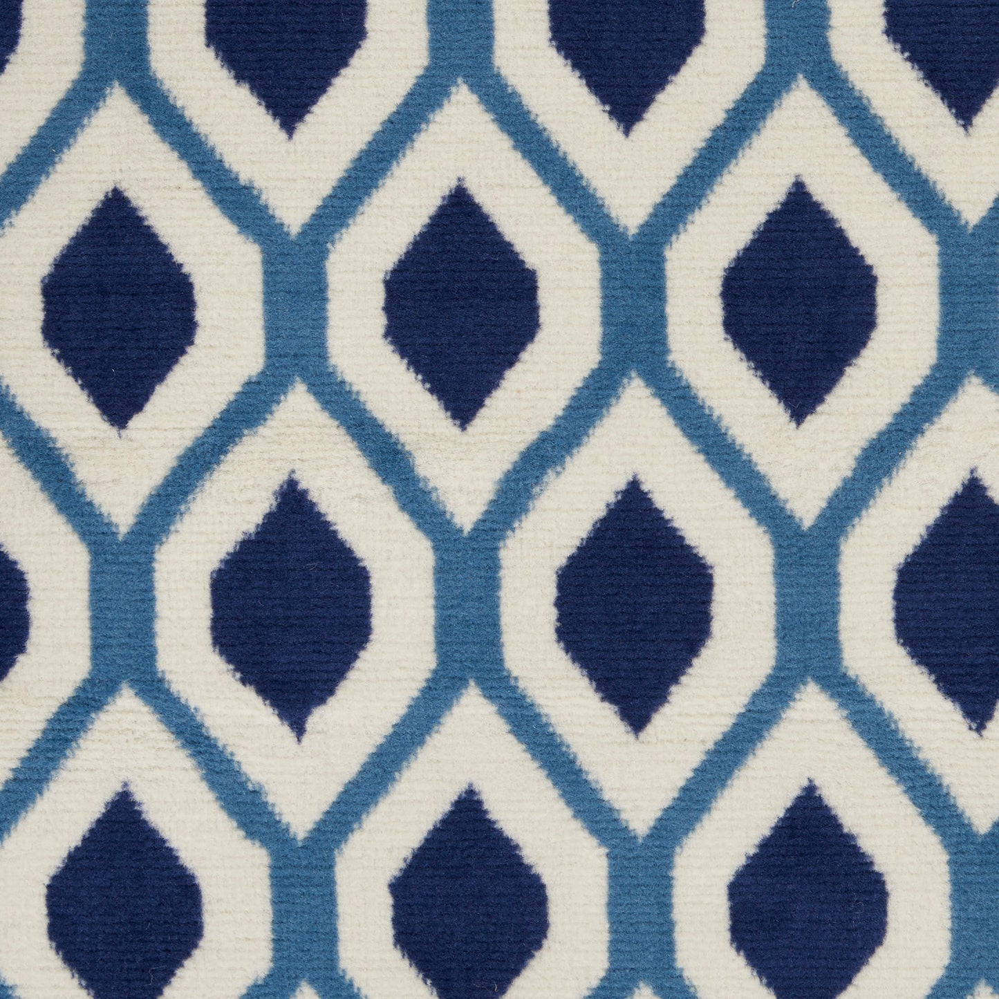 Nourison Home Grafix  White Navy  Contemporary