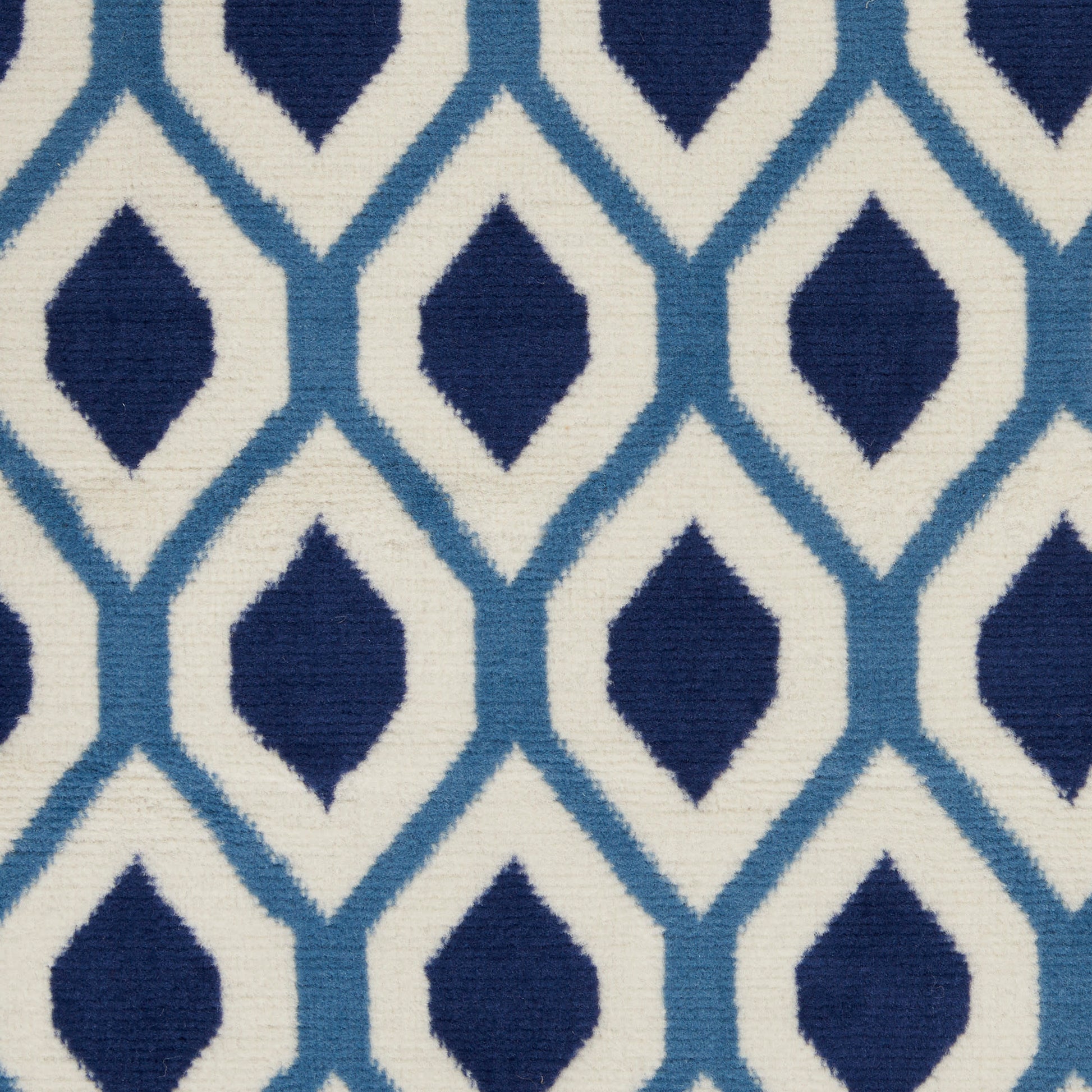 Nourison Home Grafix  White Navy  Contemporary