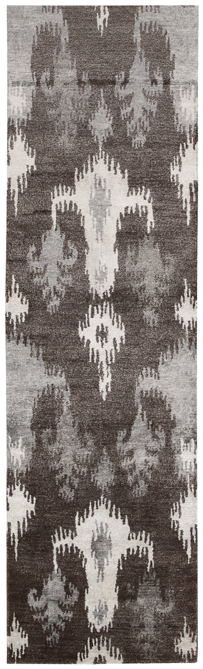 Nourison Home Silk Shadows SHA09 Grey Transitional Knotted Rug