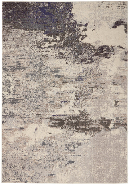 Nourison Home Celestial CES02 Ivory Grey Contemporary Power-loomed Rugs