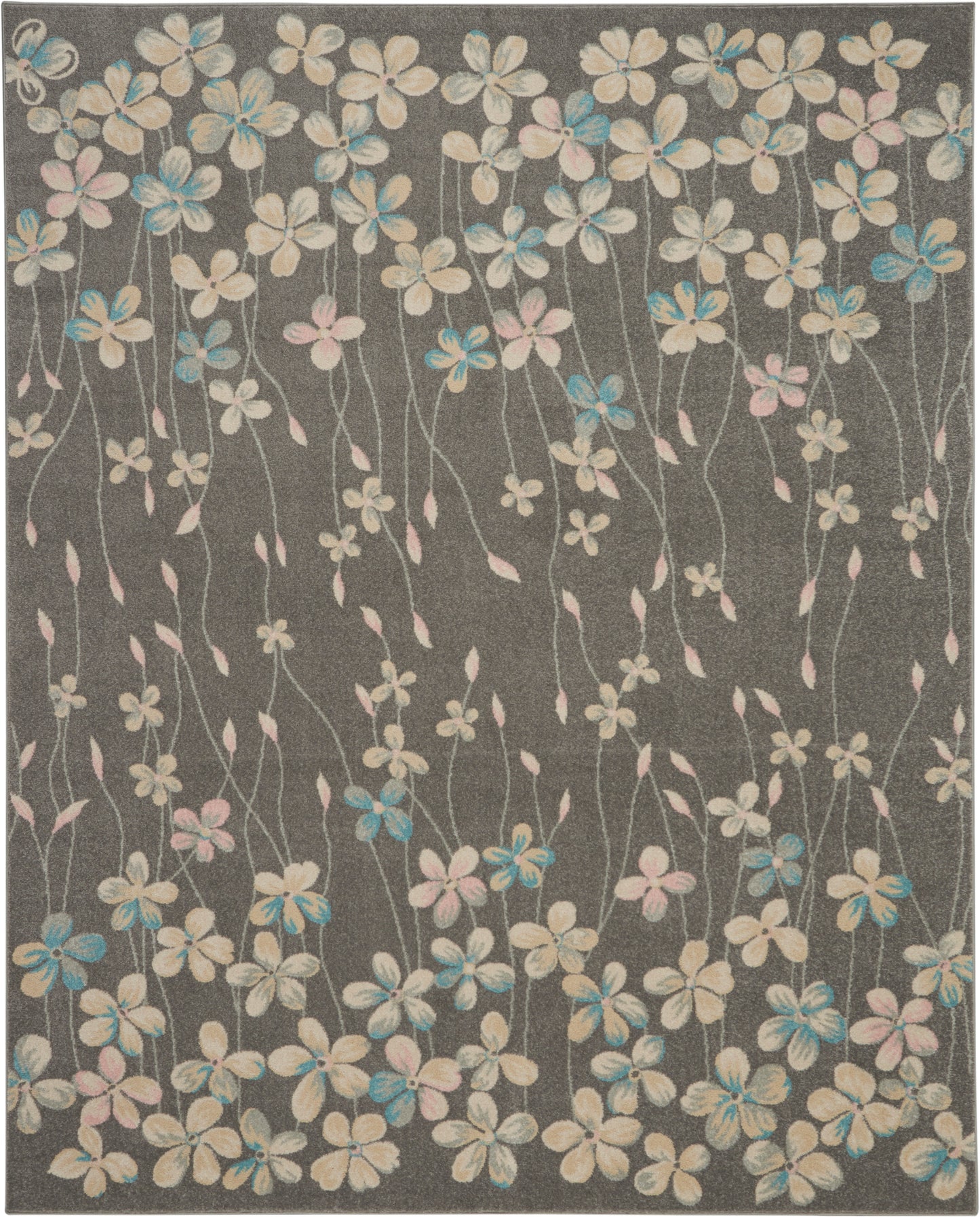 Nourison Home Tranquil TRA04 Grey Beige Contemporary Power-loomed Rug