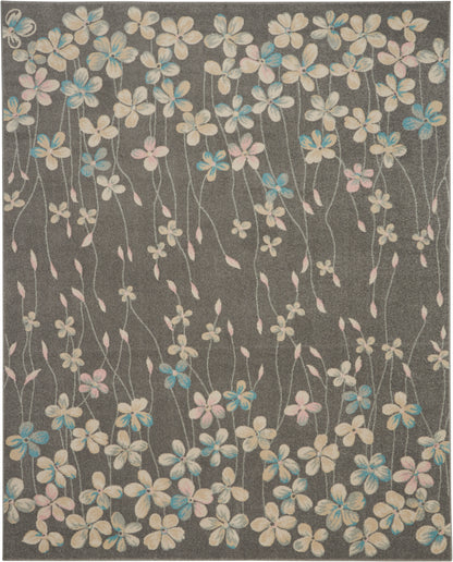 Nourison Home Tranquil TRA04 Grey Beige Contemporary Power-loomed Rug