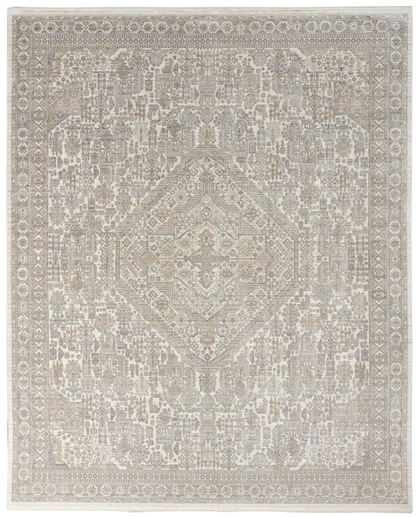 Nourison Home Lustrous Weave  Ivory Beige  