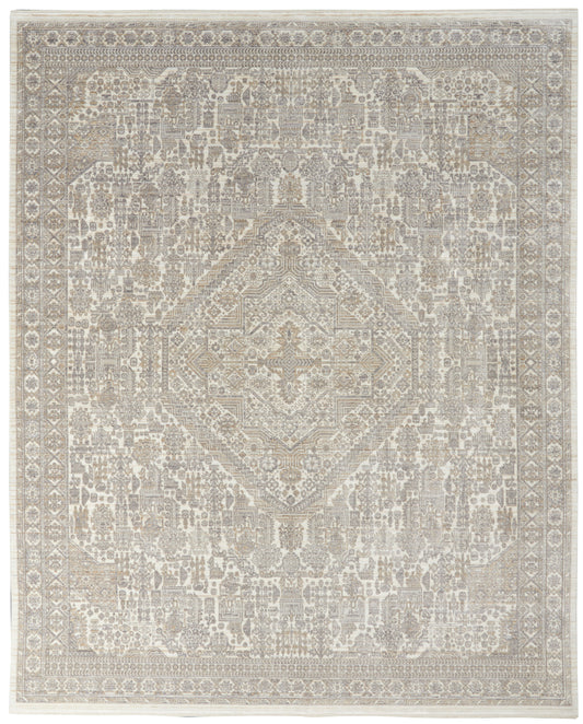 Nourison Home Lustrous Weave  Ivory Beige  