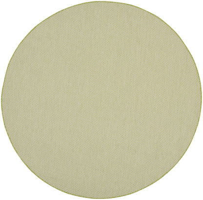 Nourison Home Courtyard COU01 Ivory Green Contemporary Power-loomed Rug