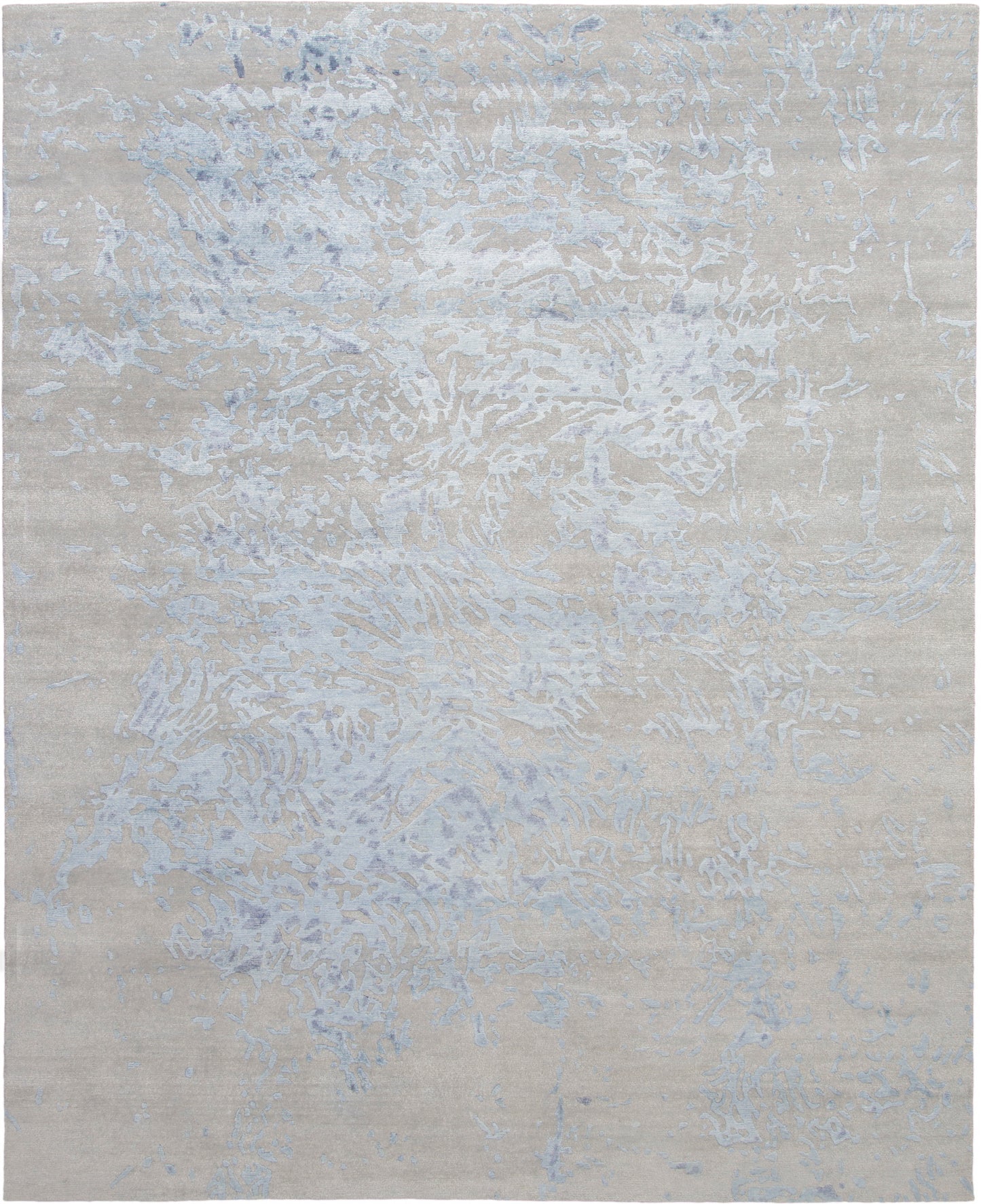 Nourison Home Silk Shadows SHA18 Grey Blue Contemporary Knotted Rug