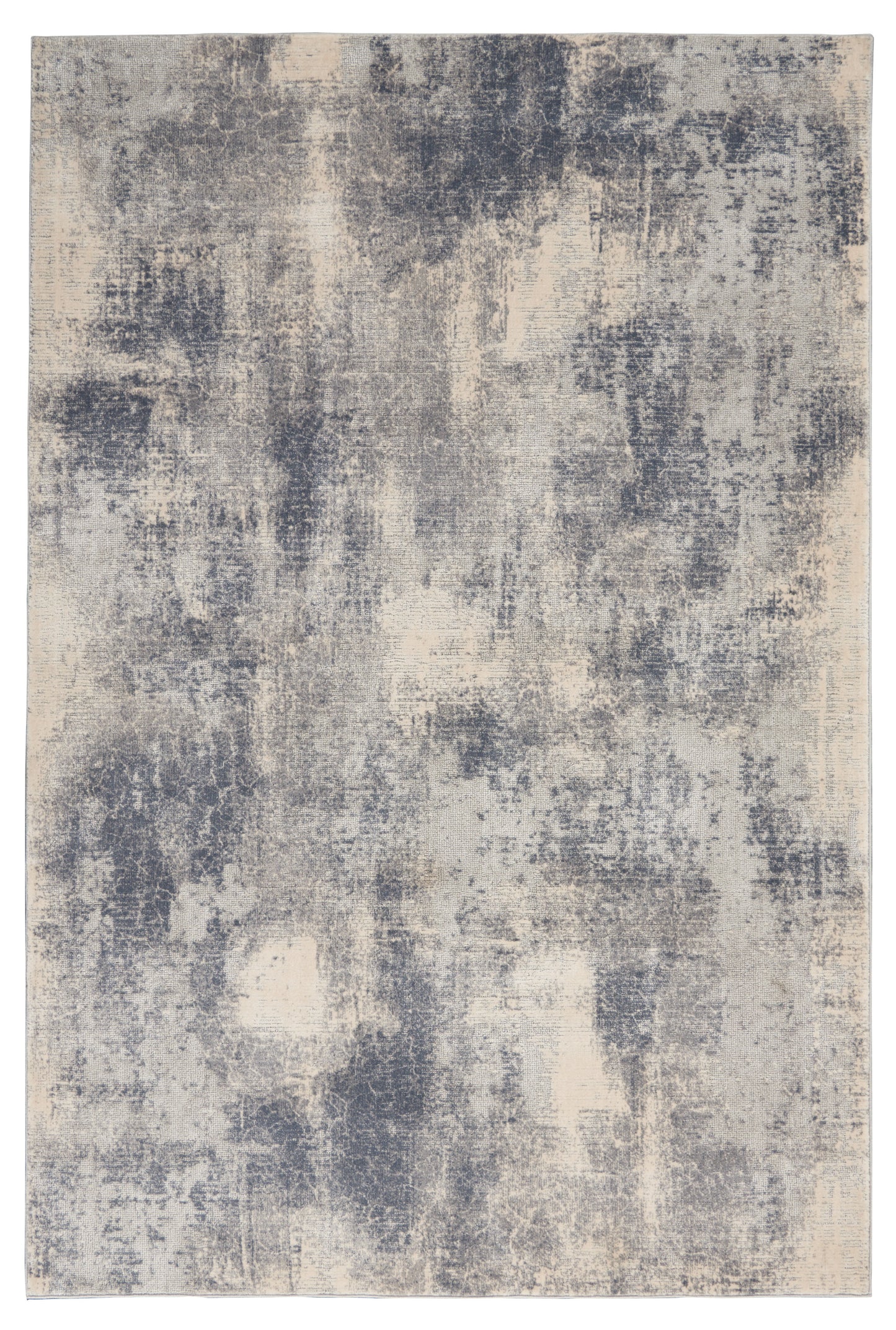 Nourison Home Rustic Textures RUS02 Blue Ivory Contemporary Power-loomed Rugs