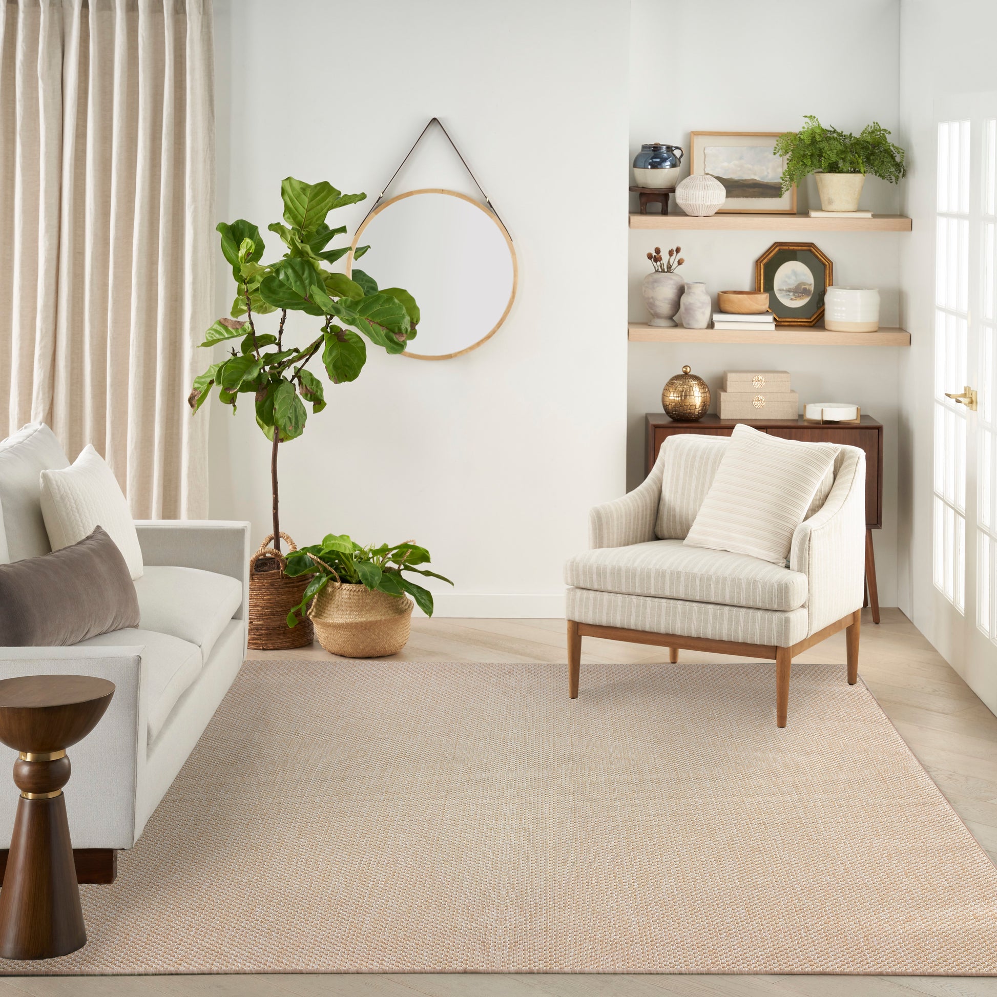 Nourison Home Tulum  Cream  Contemporary