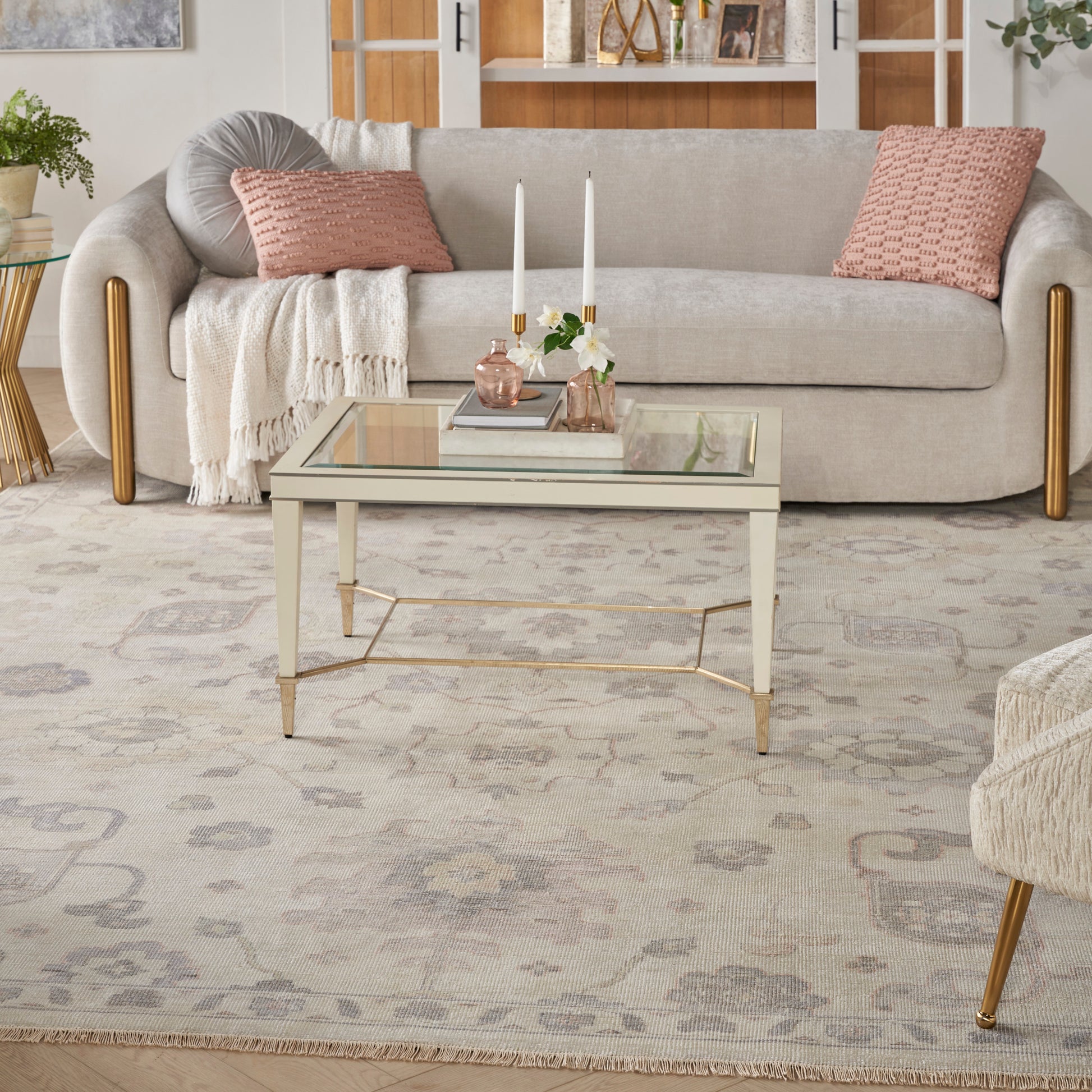 Nourison Home Aldora  Ivory Grey  Traditional