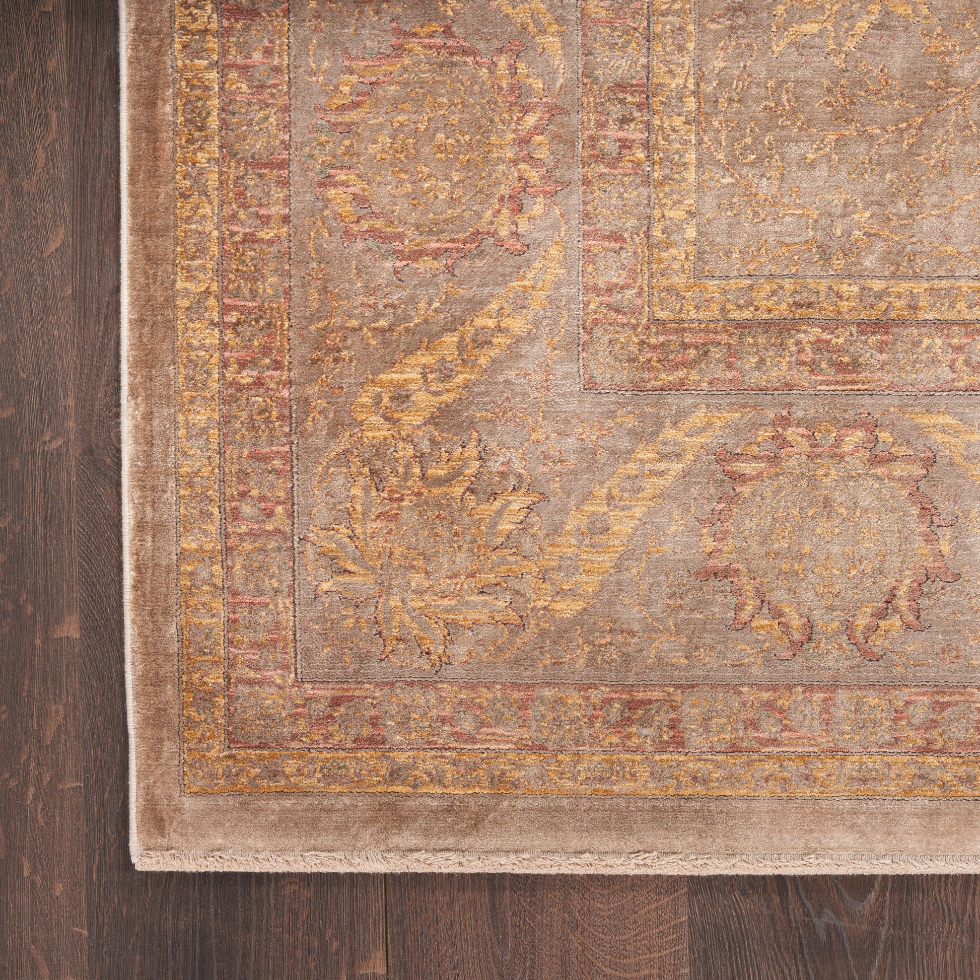 Nourison Home Luxurious  Taupe  Traditional