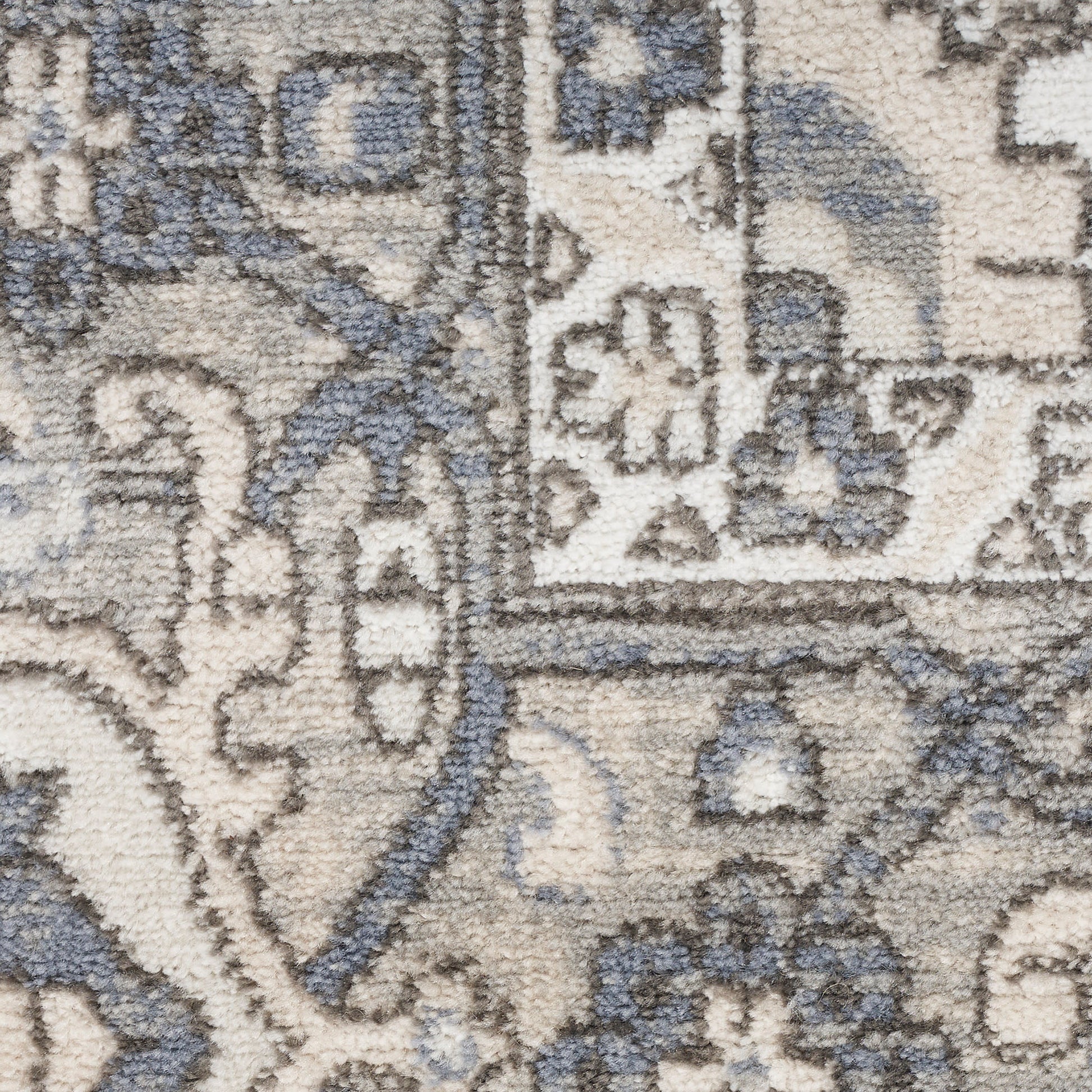 Nourison Home Quarry  Ivory Blue  Transitional