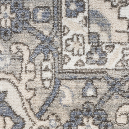 Nourison Home Quarry  Ivory Blue  Transitional