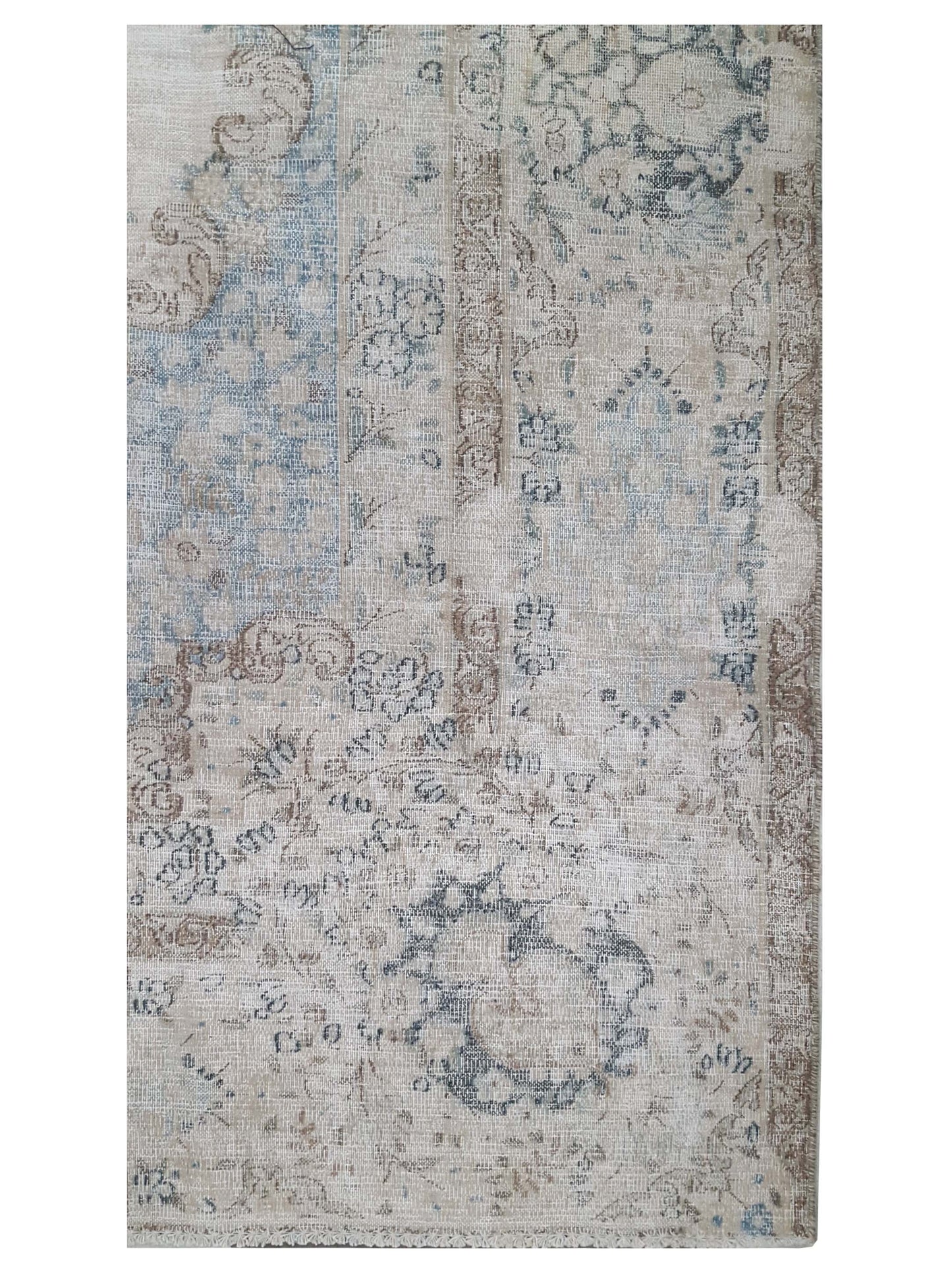 Artisan Penelope Ivory Blue Vintage Knotted Rug