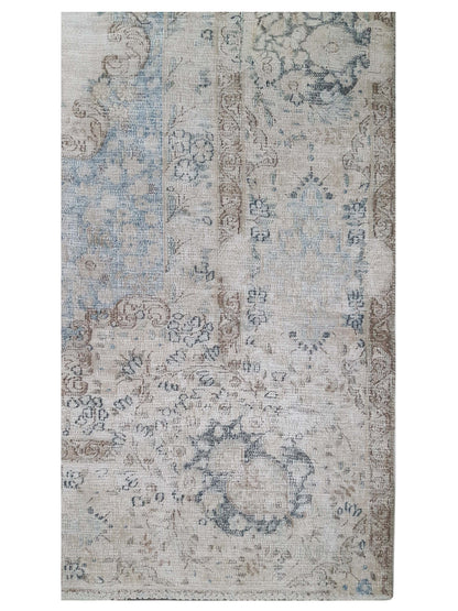 Artisan Penelope Ivory Blue Vintage Knotted Rug
