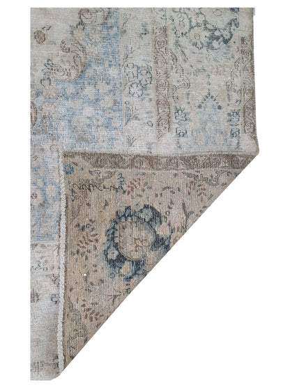 Artisan Penelope Ivory Blue Vintage Knotted Rug