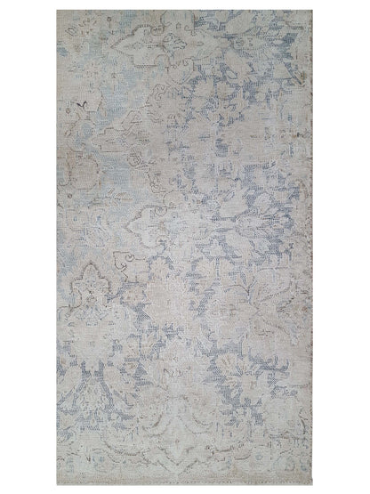 Artisan Penelope Ivory Blue Vintage Knotted Rug