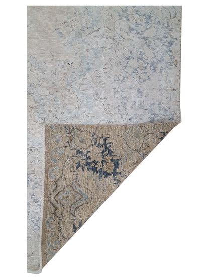 Artisan Penelope Ivory Blue Vintage Knotted Rug
