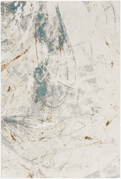 Nourison Home Desire DSR04 Ivory Grey Blue Contemporary Power-loomed Rug