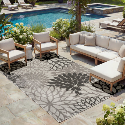 Nourison Home Aloha  Silver Grey  Contemporary