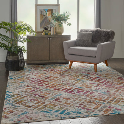 Nourison Home Radiant  Grey Multicolor  Transitional