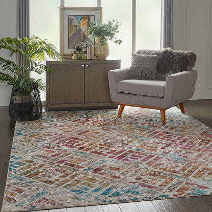 Nourison Home Radiant  Grey Multicolor  Transitional