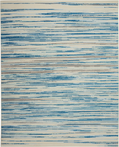 Nourison Home Jubilant JUB04 Blue Contemporary Power-loomed Rug
