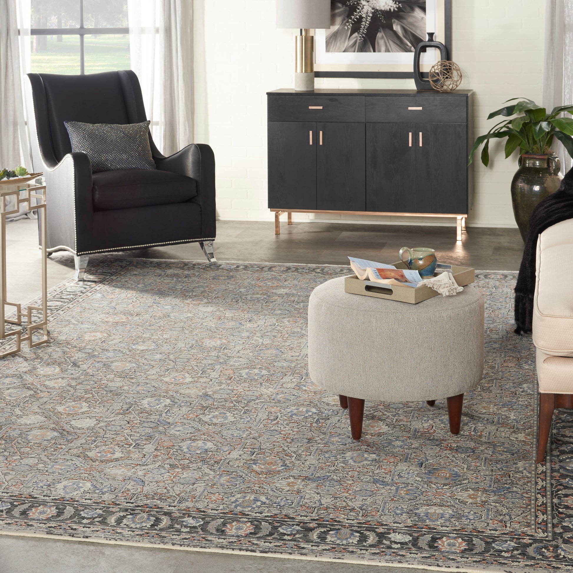 Nourison Home Starry Nights  Grey Navy  Traditional