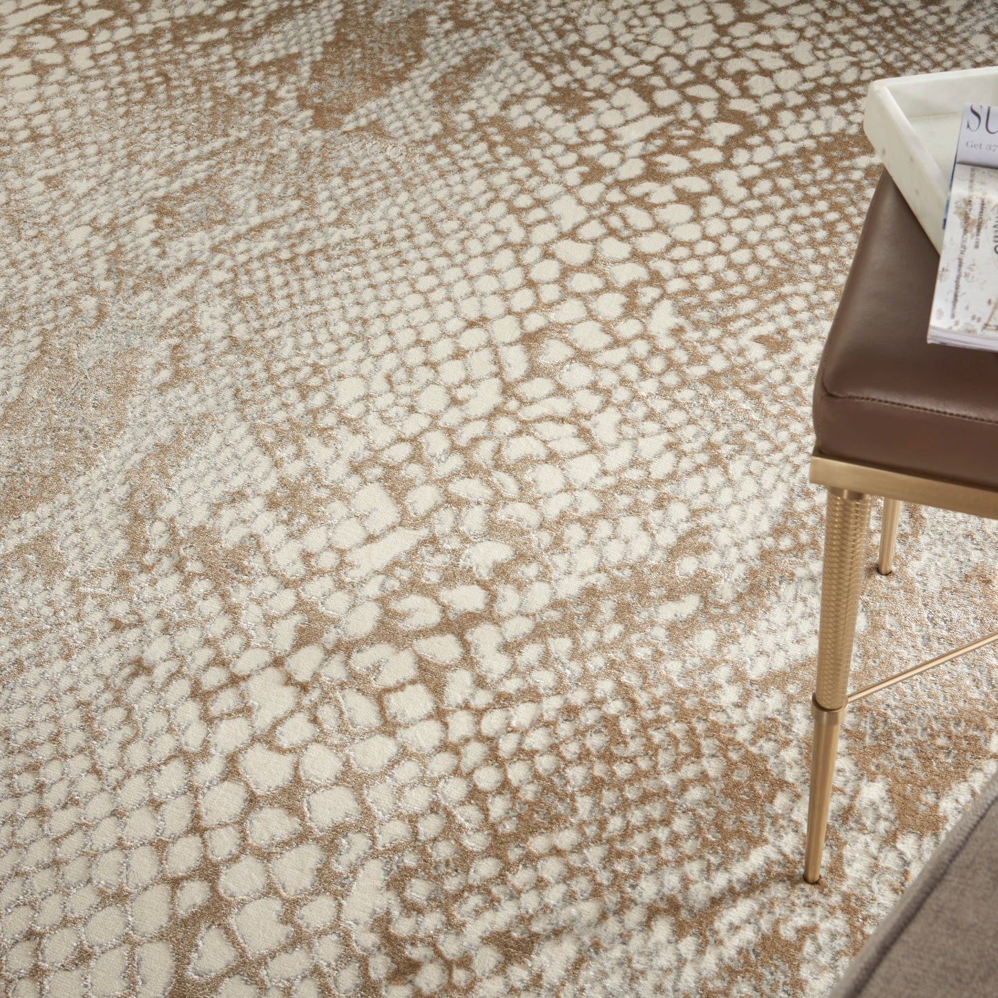 Nourison Home Solace  Ivory Beige  Contemporary