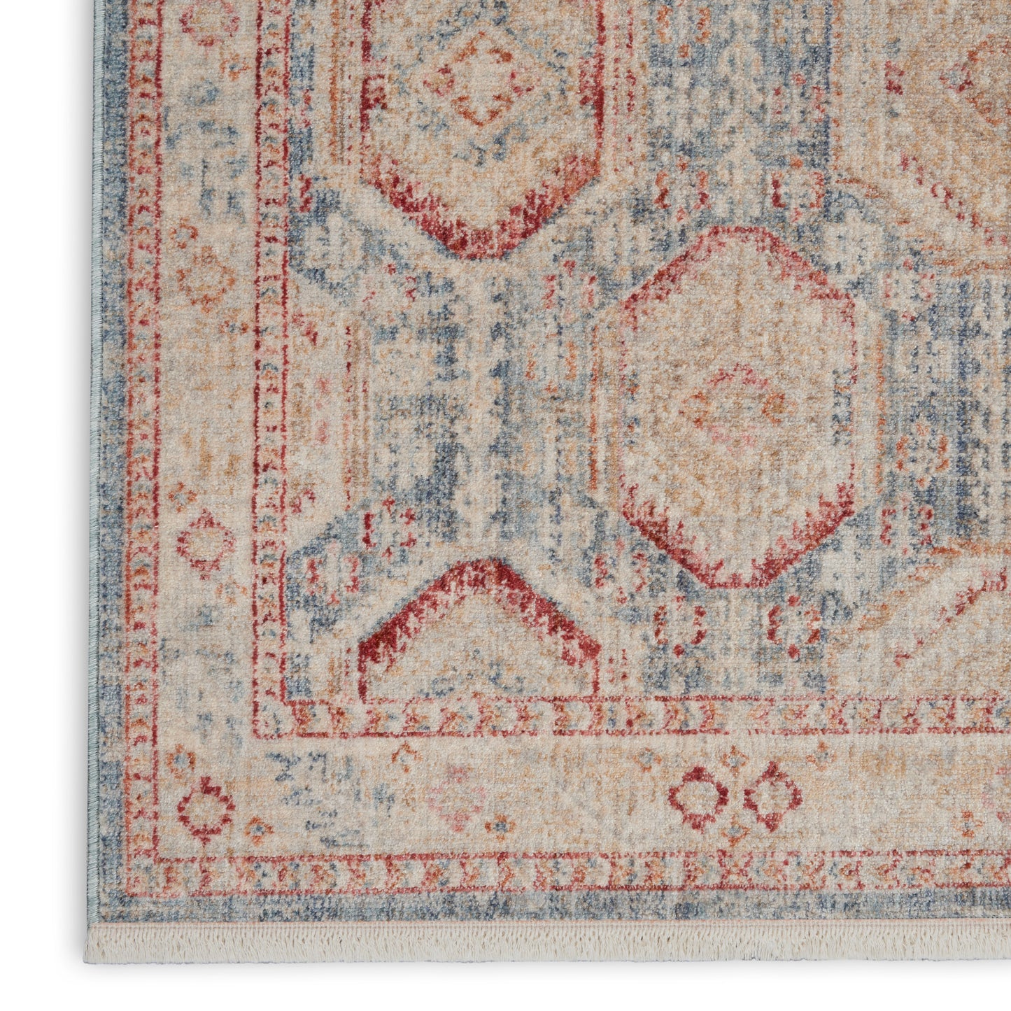 Nourison Home Homestead  Light Blue Multi  Traditional