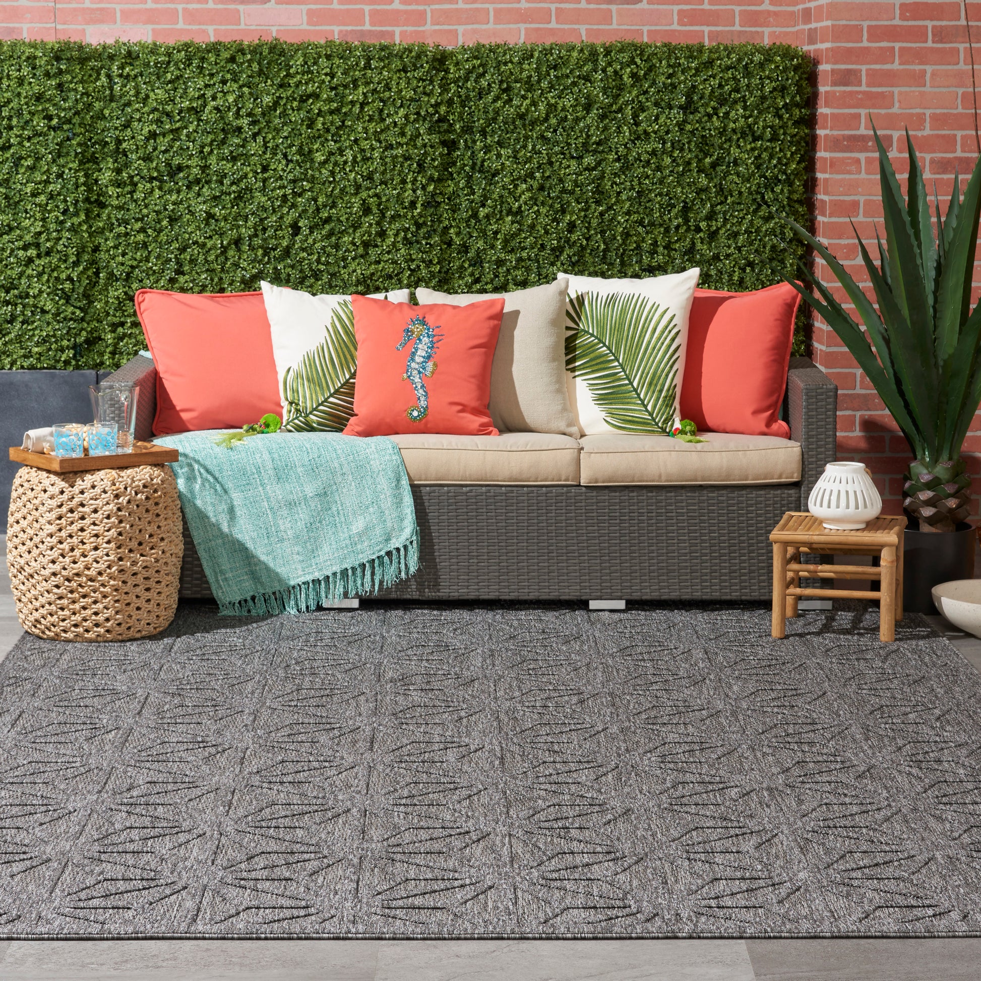 Nourison Home Cozumel  Dark Grey  Contemporary