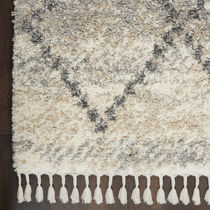 Nourison Home Oslo Shag  Ivory Grey  Contemporary