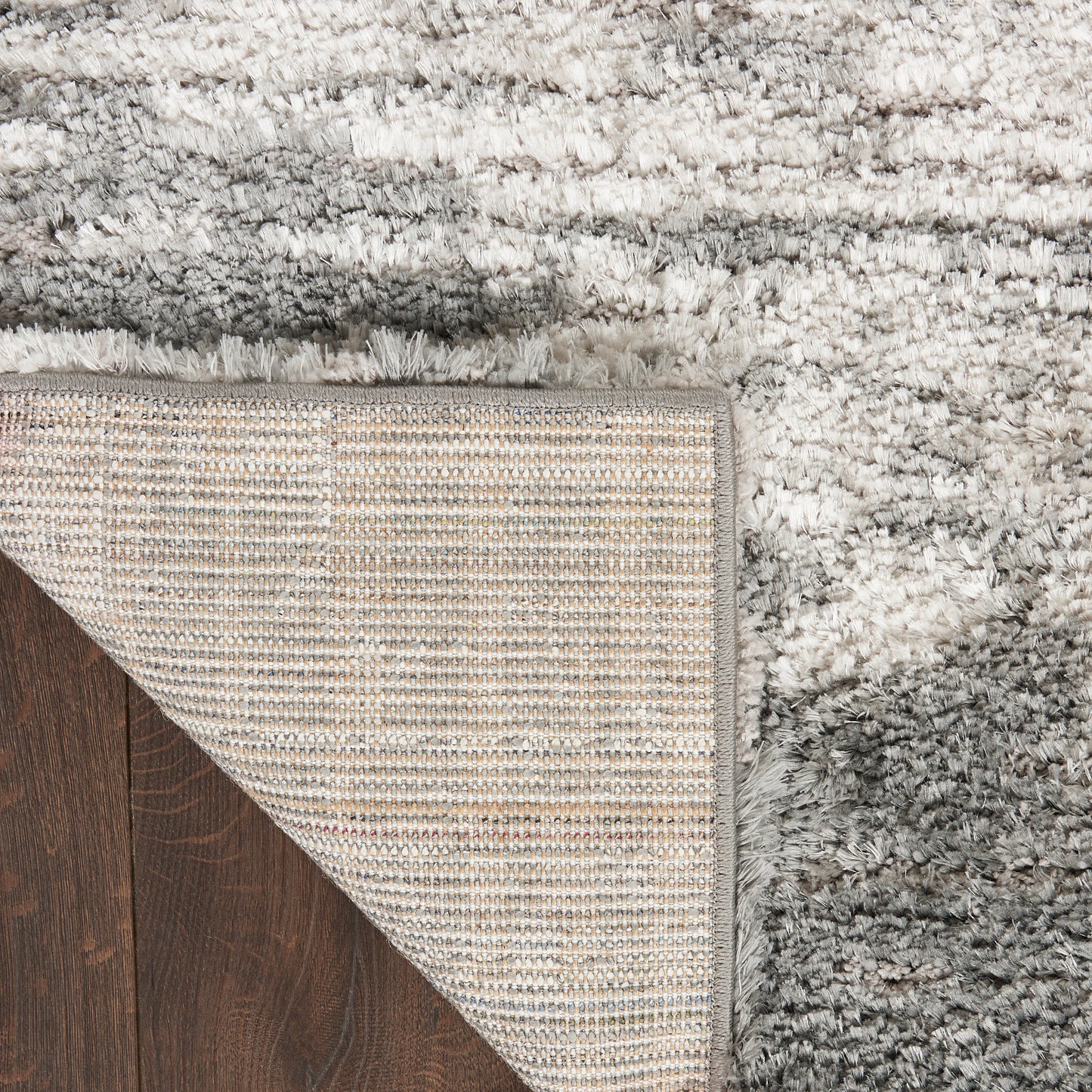 Nourison Home Dreamy Shag  Charcoal Ivory  Contemporary