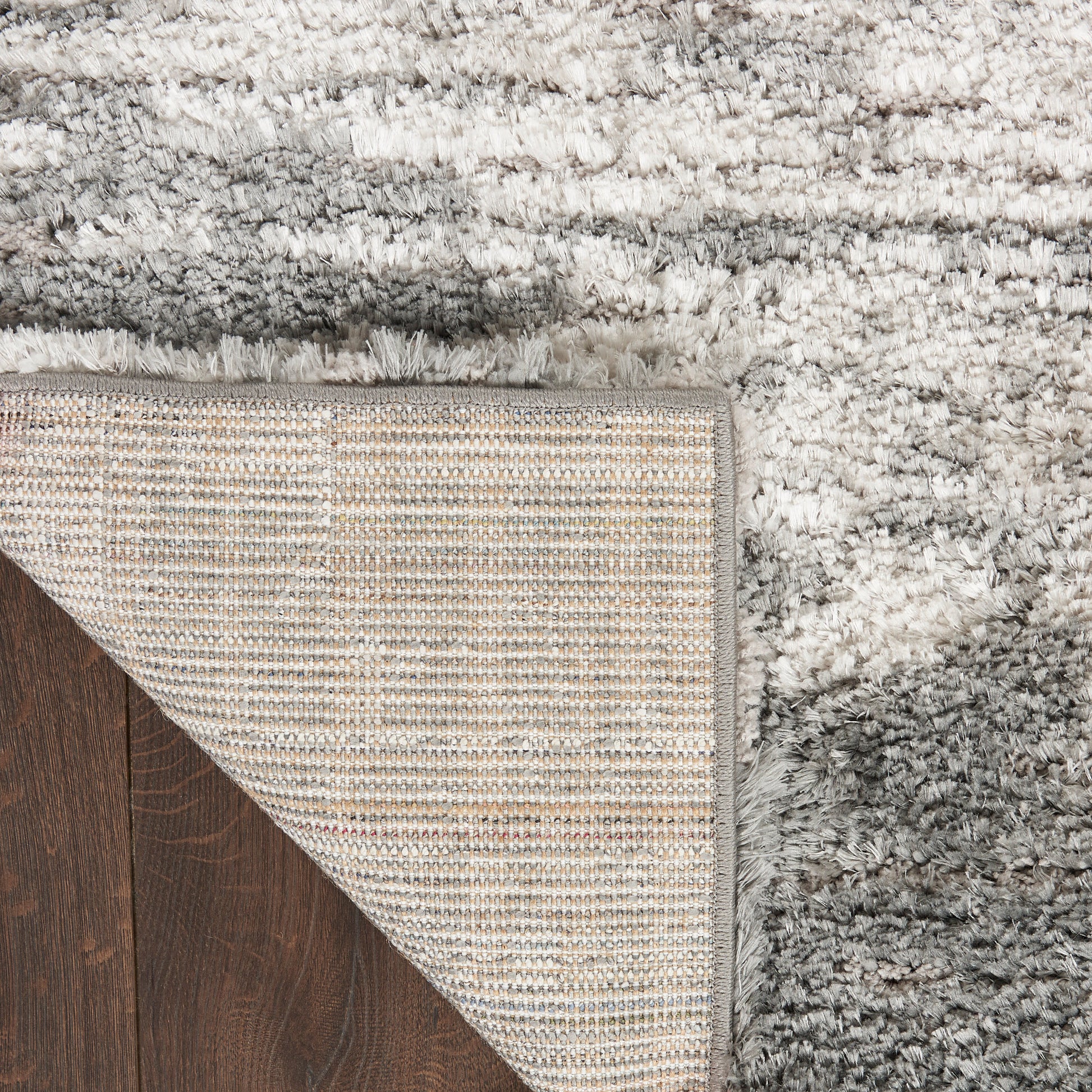 Nourison Home Dreamy Shag  Charcoal Ivory  Contemporary