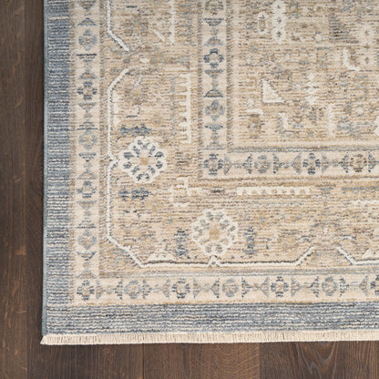 Nourison Home Retreat  Ivory Blue  Traditional