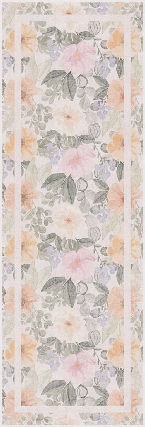 Nourison Home Botanical Washables BOT01 Beige Multicolor Contemporary Machine Woven Rug