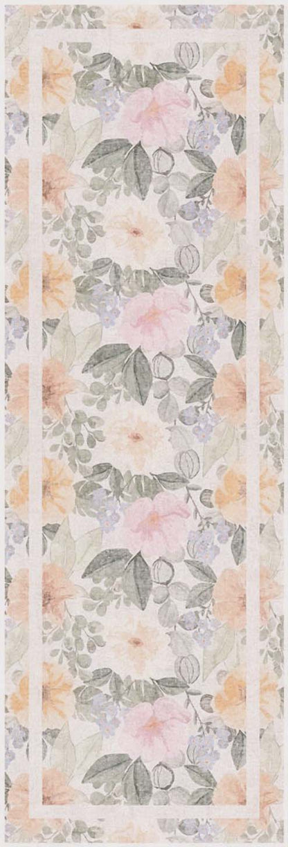 Nourison Home Botanical Washables BOT01 Beige Multicolor Contemporary Machine Woven Rug