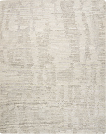 Nourison Home Ellora ELL01 Ivory Grey Contemporary Knotted Rug