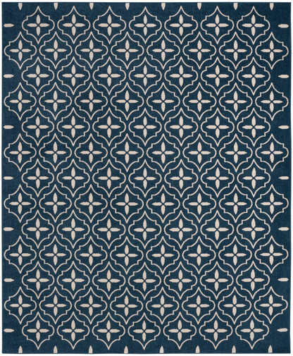 Nourison Home Nourison Essentials NRE04 Navy Ivory Contemporary Power-loomed Rug