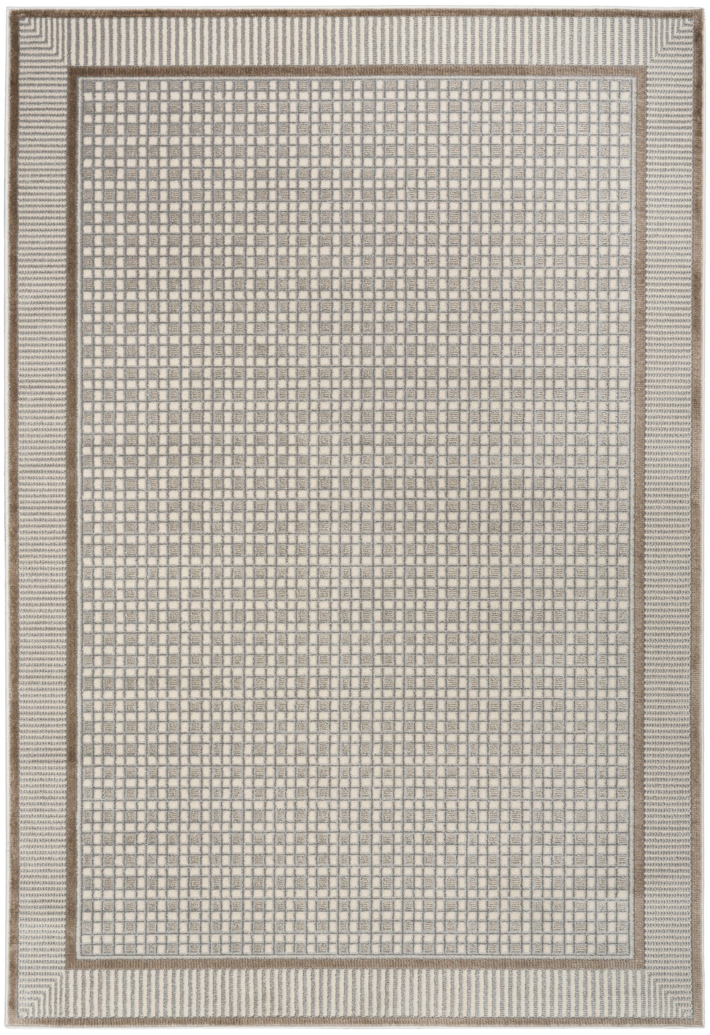Nourison Home Nordic NRC03 Ivory Grey Contemporary Power-loomed Rug