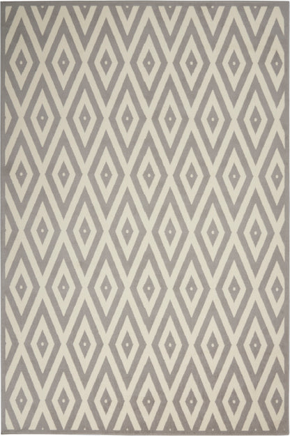 Nourison Home Grafix GRF18 White Grey Contemporary Power-loomed Rug