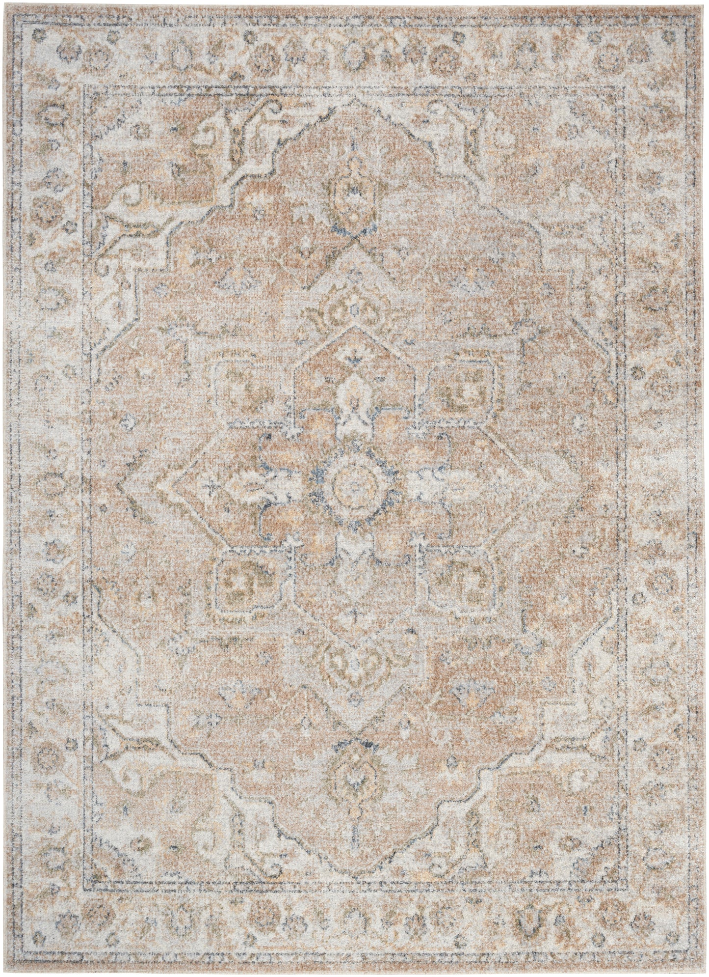 Nourison Home Astra Machine Washable ASW12 Beige Traditional Power-loomed Rug
