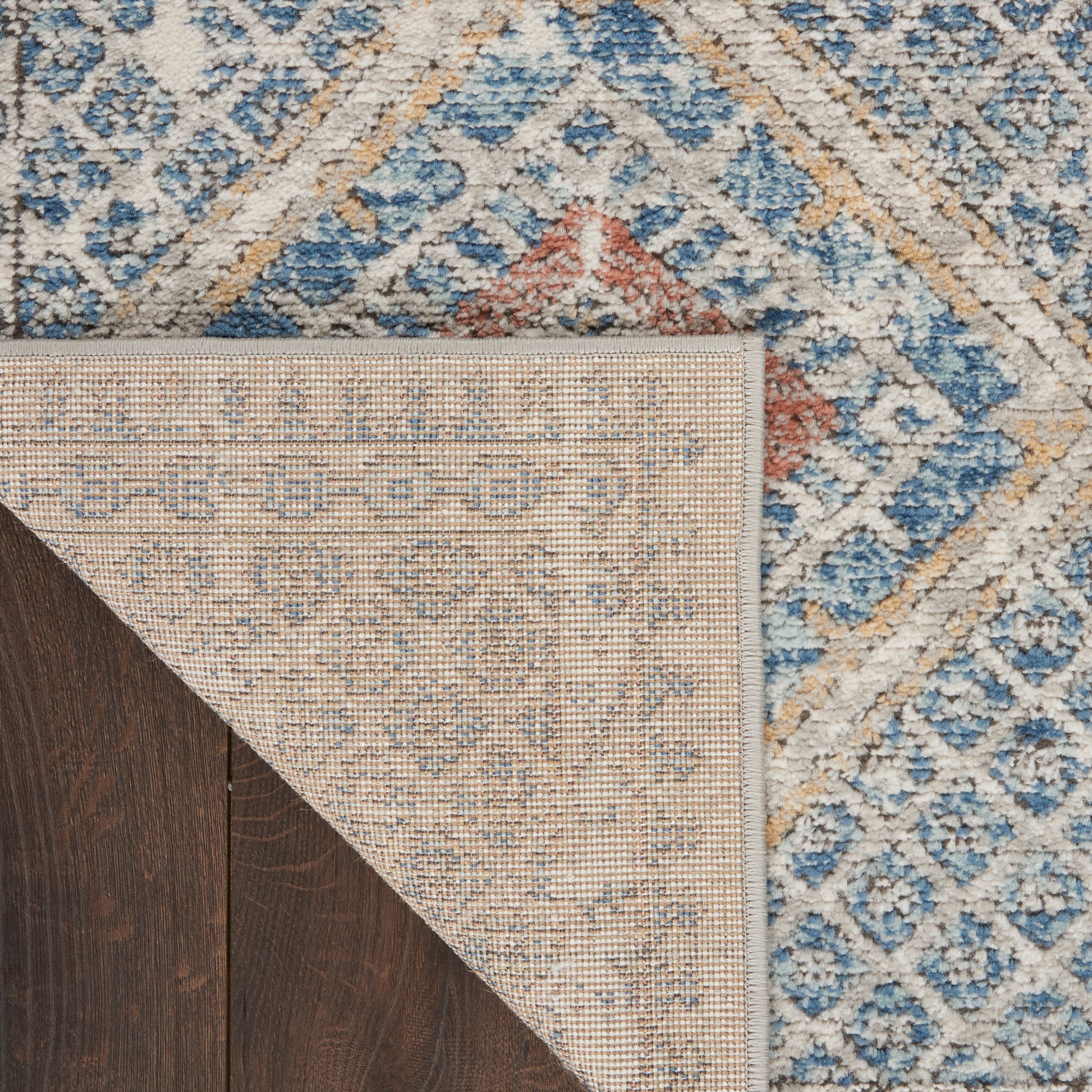 Nourison Home Quarry  Blue Ivory  Contemporary