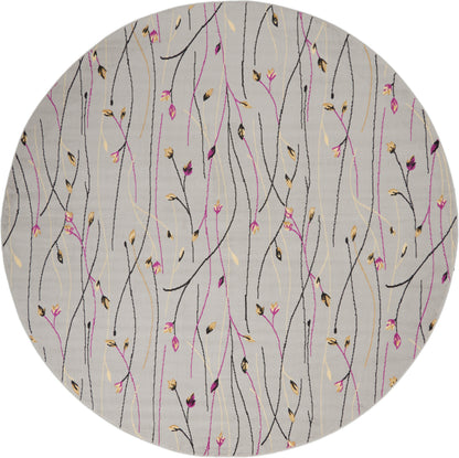 Nourison Home Grafix GRF15 Grey Contemporary Power-loomed Rug