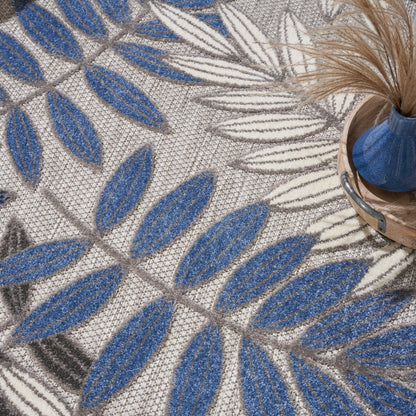 Nourison Home Aloha  Grey Blue  Contemporary