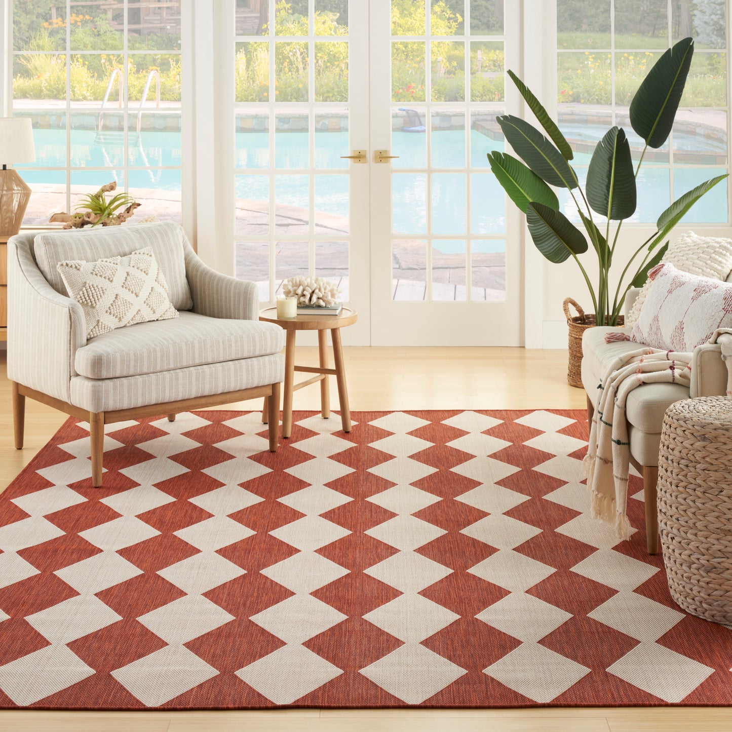 Nourison Home Positano  Terracotta  Contemporary